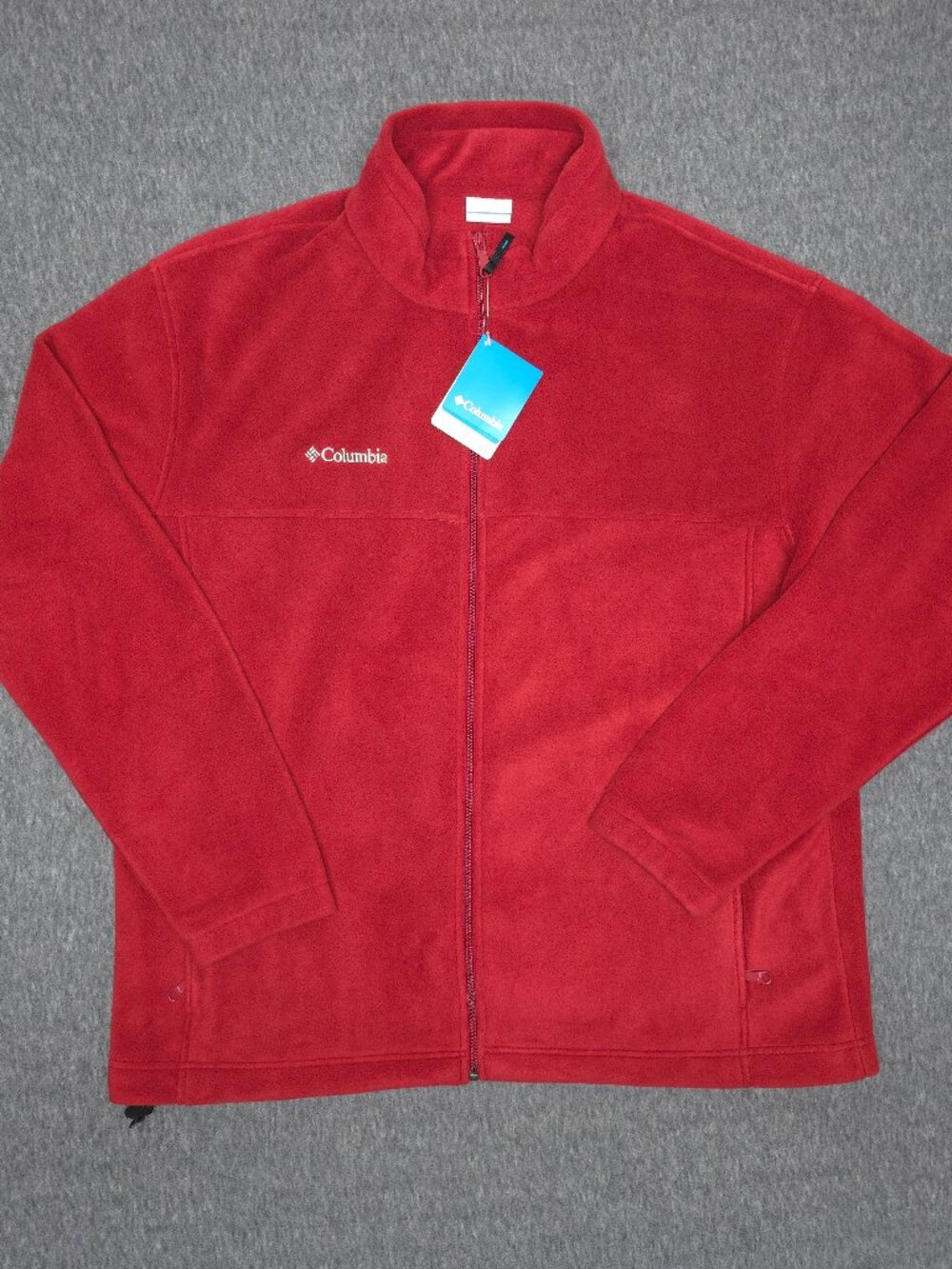 Columbia Men's XXL Red Full Zip Fleece Jacket NWT